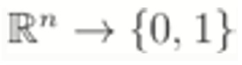 real-valued features, binary classification problem