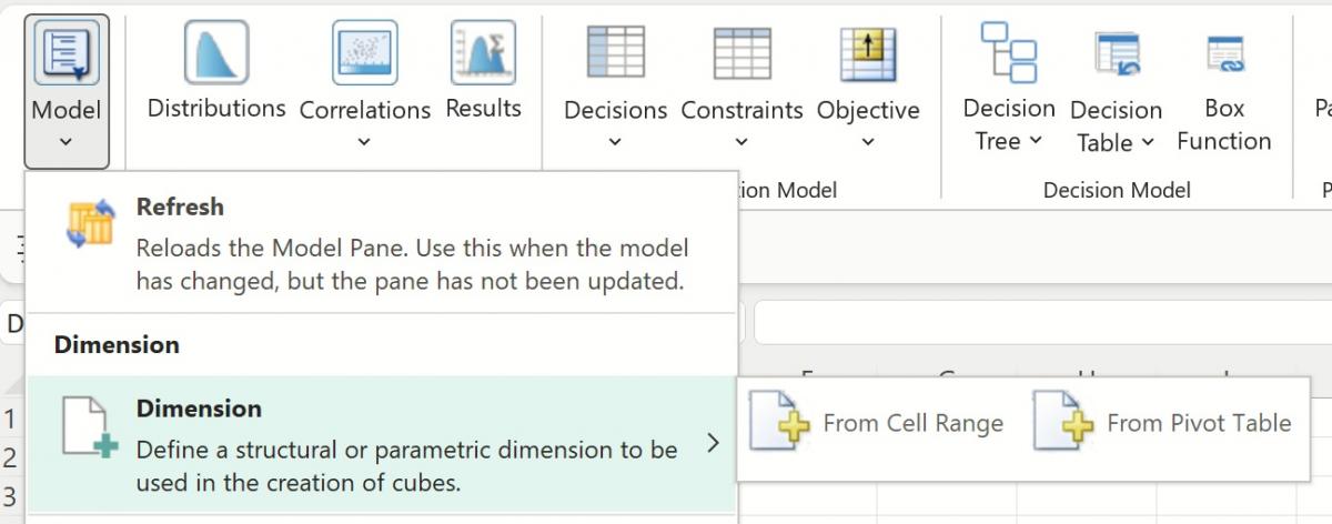 Dimensional Modeling Menu